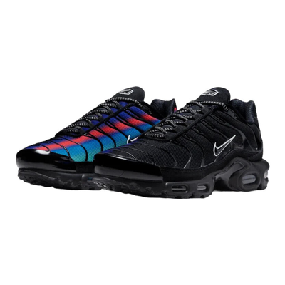 Pre-owned Nike Air Max Plus Black Blue Red Dz4509-001 Size 8.5 Us