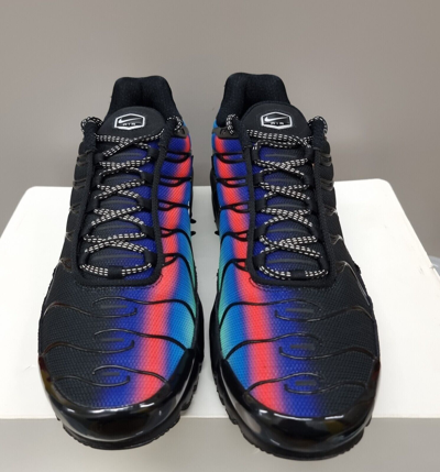 Pre-owned Nike Air Max Plus Black Blue Red Dz4509-001 Size 8.5 Us