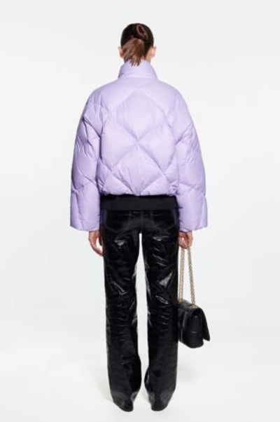 Pre-owned Studio Stand  Aina Jacket Lavender Puffer Purple Down 34 $495