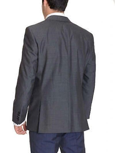 Pre-owned Hugo Boss Paolini Charcoal Gray Striped Super 130's Wool Blazer Sportcoat