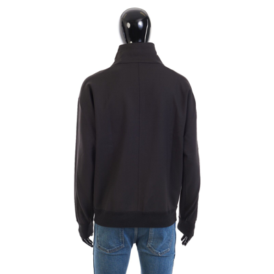 Pre-owned Loro Piana 2500$ Onyx Black Sweater - Virgin Wool, 1/4 Zip, Mock Neck Collar