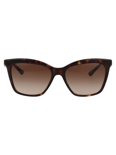 Shop Bulgari Butterfly Frame Sunglasses In Brown