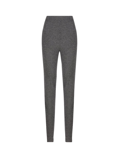 Shop Saint Laurent High Waist Leggings In Grey