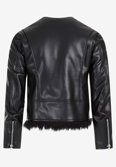 Shop Comme Des Garçons Homme Deux Faux Leather Jacket In Black