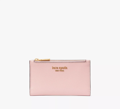 Shop Kate Spade Morgan Small Slim Bifold Wallet In Pink Dune