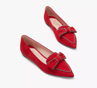 Shop Kate Spade Be Dazzled Flats In Perfect Cherry