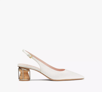 Shop Kate Spade Soiree Slingback Pumps In Ivory Bridal