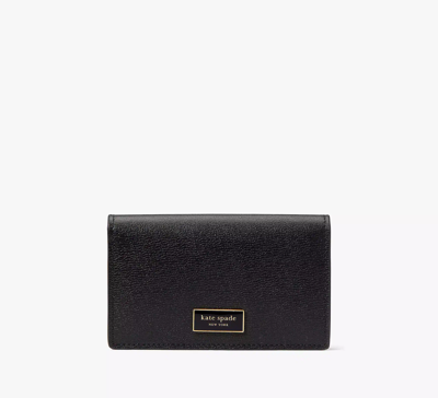 Shop Kate Spade Katy Small Bifold Snap Wallet In Black