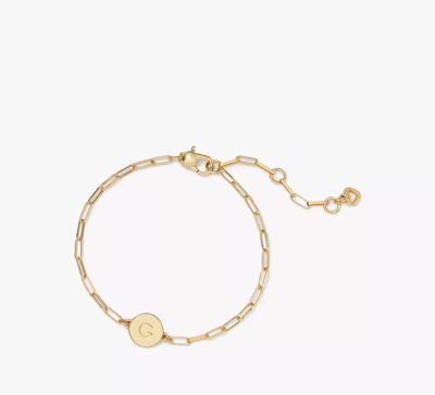 Shop Kate Spade G Initial Chain Bracelet In Gold