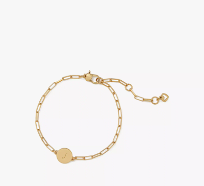 Shop Kate Spade J Initial Chain Bracelet In Gold