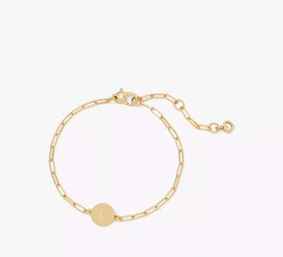 Shop Kate Spade I Initial Chain Bracelet In Gold