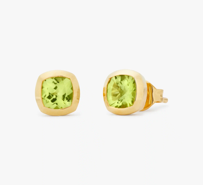 Kate Spade Fine Time To Shine Gem Studs In Peridot