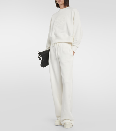 Shop Gucci Interlocking G Cotton Jersey Sweatshirt In White