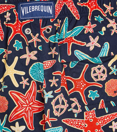 Shop Vilebrequin Jirise Printed Swim Trunks In Blue