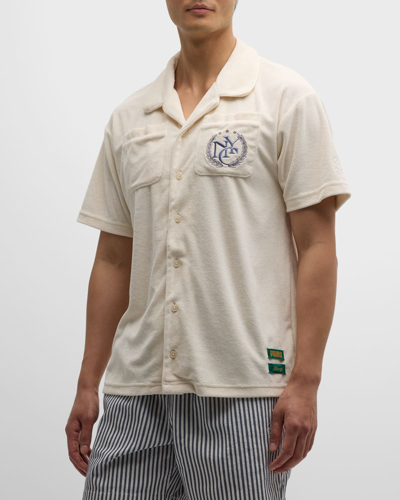 Shop Puma X Rhuigi Men's Toweling Camp Shirt In White