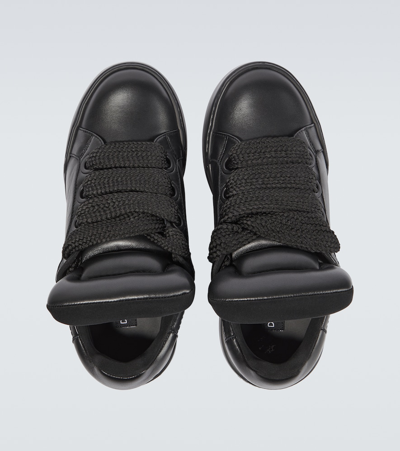 Shop Dolce & Gabbana Mega Skate Leather Sneakers In Black