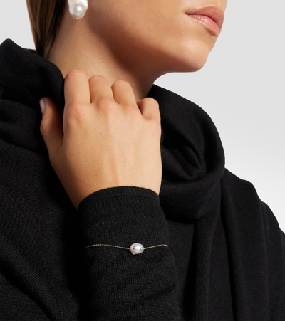 Mateo 14kt Gold Bracelet With Baroque Pearl And Diamonds In Gold