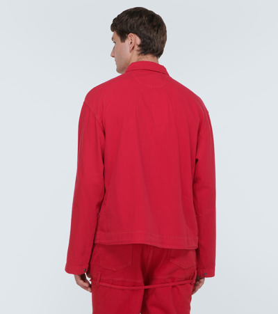 Shop Jacquemus La Chemise De Nîmes Denim Shirt In Red