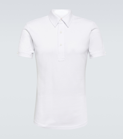 Shop Orlebar Brown Sebastian Cotton Pique Polo Shirt In White