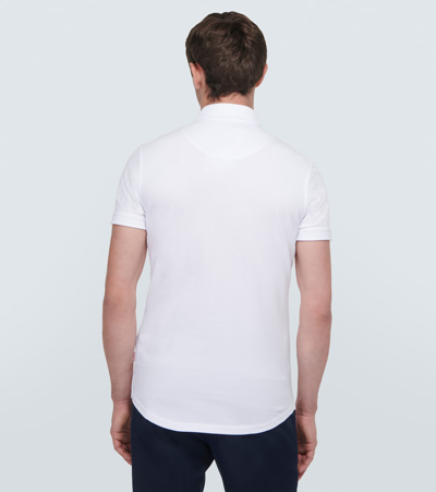 Shop Orlebar Brown Sebastian Cotton Pique Polo Shirt In White