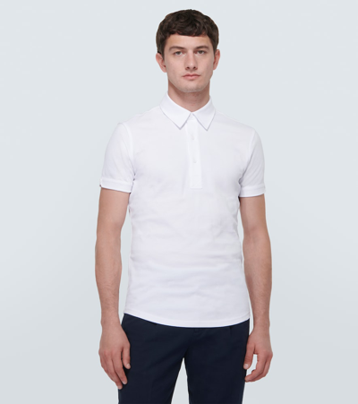 Shop Orlebar Brown Sebastian Cotton Pique Polo Shirt In White