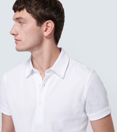 Orlebar Brown Sebastian Cotton Pique Polo Shirt In White