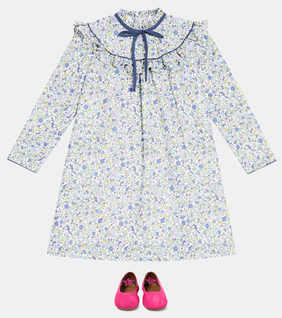 La Coqueta Mirta Floral Cotton Dress In Multicoloured