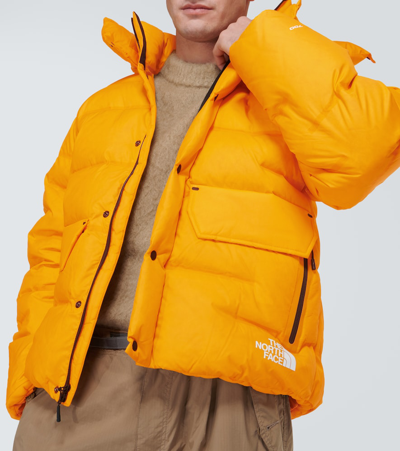 The North Face Summit Gold Down Jacket With Removable Hood In Yellow