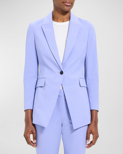 Shop Theory Etiennette Wool Blazer In Grotto