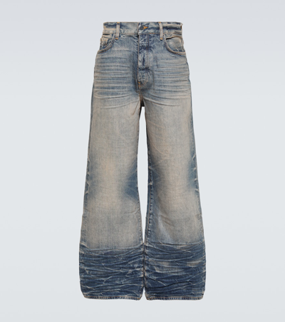 Shop Amiri Baggy Wide-leg Jeans In Blue