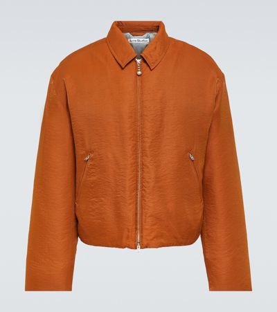 Shop Acne Studios Down Blouson Jacket In Orange