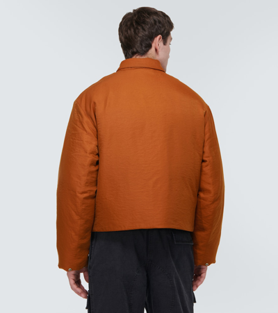 Shop Acne Studios Down Blouson Jacket In Orange