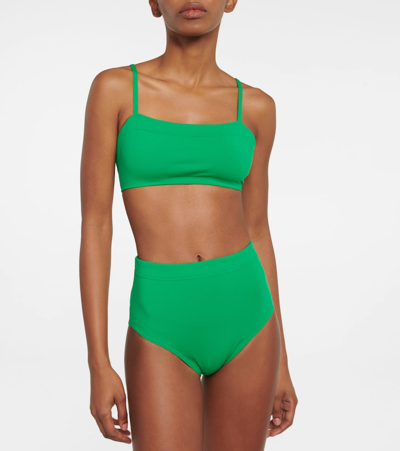 Eres Les Essentiels Azur Bikini Top In Green