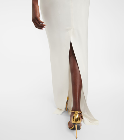 Shop Tom Ford Georgette Silk Gown In White