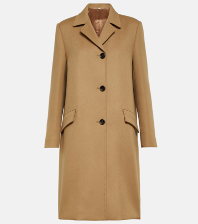 Shop Gucci Single-breasted Wool Coat In Brown