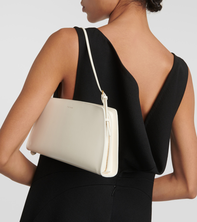 Shop The Row Dalia Leather Shoulder Bag In White