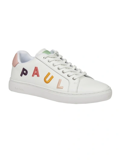 Shop Paul Smith White Sneakers With Multicolor Logo Writing