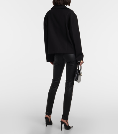 Nili Lotan Double Breasted Casual Jacket In Black