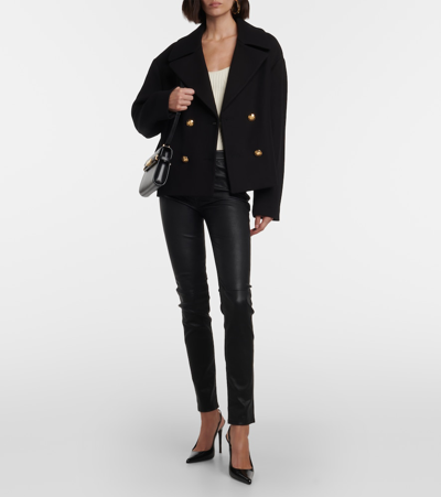Nili Lotan Double Breasted Casual Jacket In Black