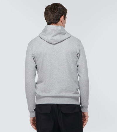 Shop Comme Des Garçons Shirt X Lacoste Cotton Hoodie In Grey