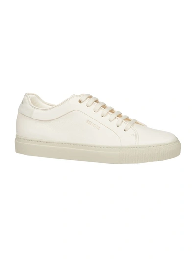 Shop Paul Smith Beige Leather Sneakers In White