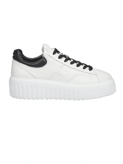 Hogan H-stripes Low-top Platform Sneakers In White