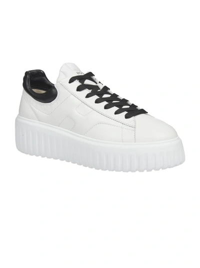 Hogan H-stripes Low-top Platform Sneakers In White