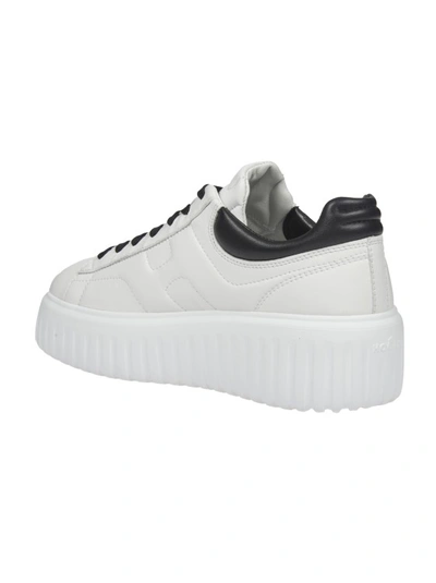 Hogan H-stripes Low-top Platform Sneakers In White