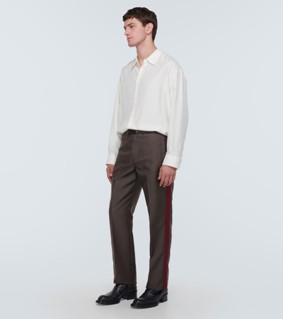 Shop Lanvin Technical Track Pants In Brown