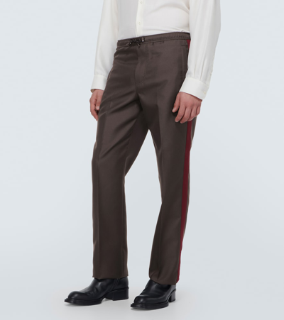 Lanvin Technical Track Pants In Brown