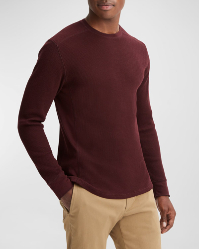 Shop Vince Men's Solid Thermal T-shirt In Pinot Vino