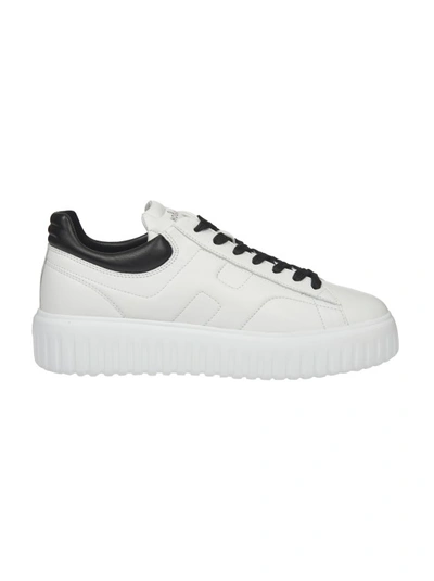 Shop Hogan H-stripes Sneakers In White
