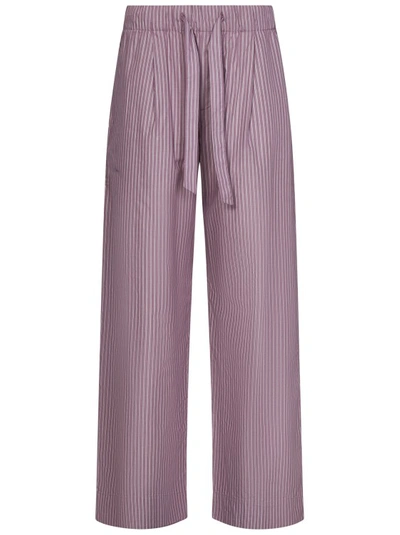 Shop Birkenstock Mauve-striped Unisex Oversized Trousers In Grey