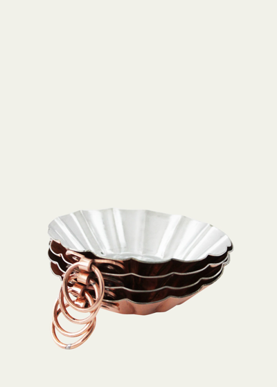 Coppermill Kitchen Vintaged Copper Tartlets, Set Of 4 In Copper